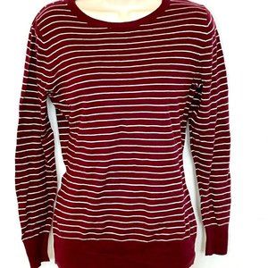 Cozy Crimson Striped Sweater